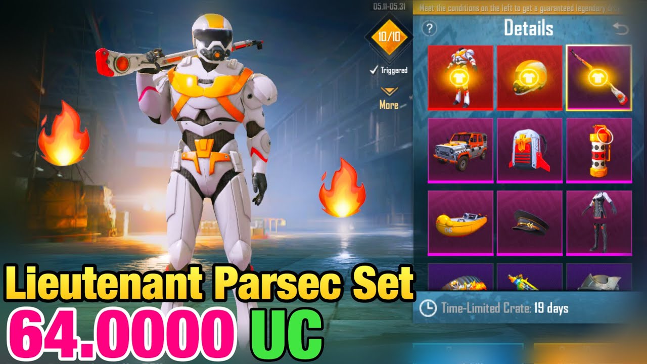 Spending 64.000 UC for Lieutenant Parsec Set | PUBG MOBILE | TACAZ